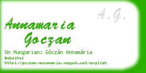 annamaria goczan business card