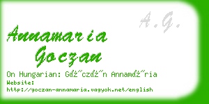 annamaria goczan business card